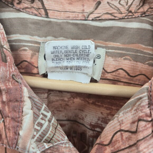 Vintage Cooke Street Honolulu Brown 100% Cotton Button Down Medium - Picture 12 of 12